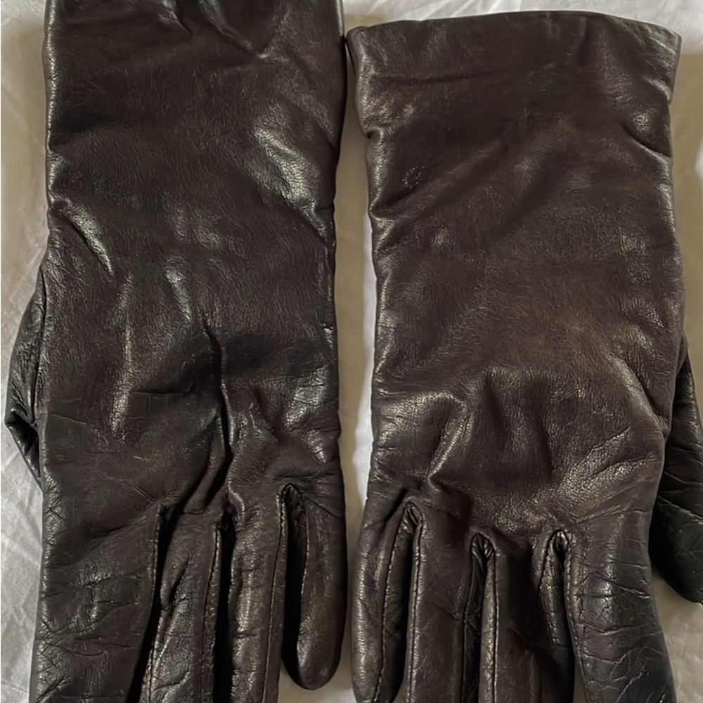 Cashmere lined leather gloves